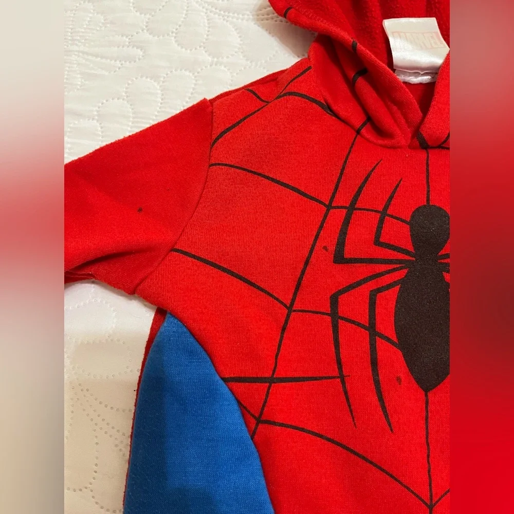( 13)Red and Blue Spider Hero Kids Costume